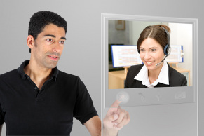 Kommunikation über einen Touchscreen Monitor