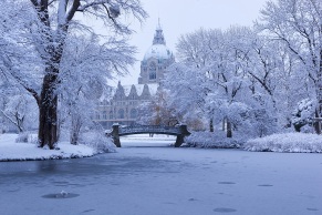 Neues Rathaus Hannover im Winter