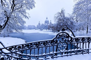 Neues Rathaus Hannover im Winter